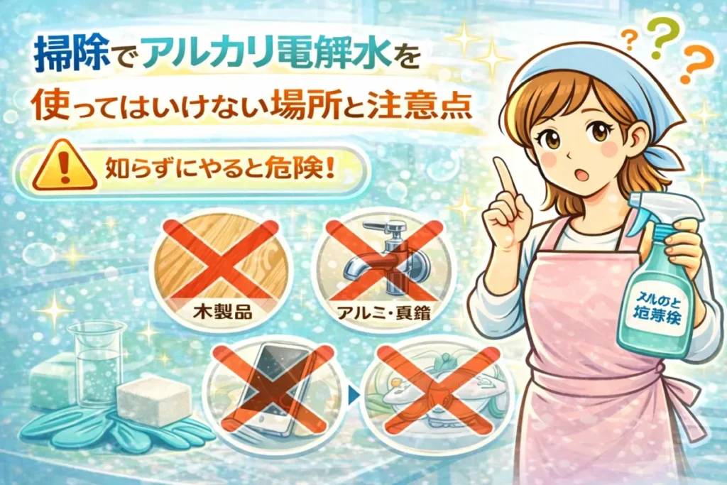 アルカリ電解水の使用上の注意