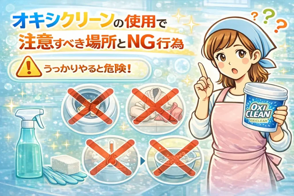 オキシクリーンの注意点