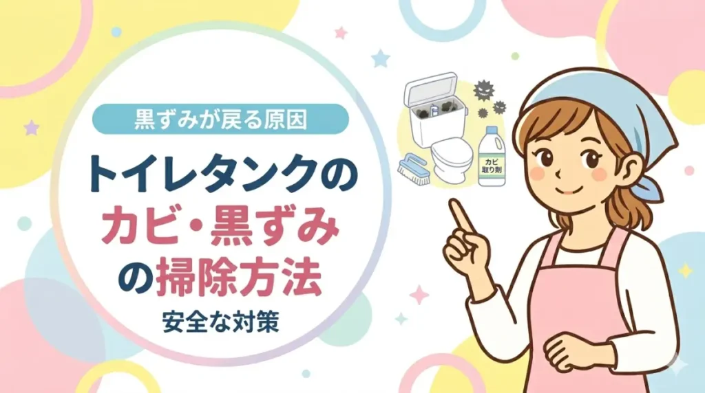 トイレタンクのカビ・黒ずみの掃除方法