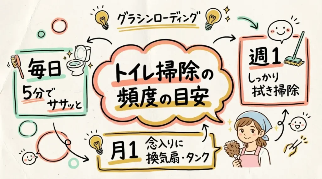 トイレ掃除の頻度の目安｜毎日・週1・月1で無理なくきれいを保つコツ