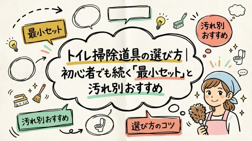 トイレ掃除道具の選び方｜初心者でも続く「最小セット」と汚れ別おすすめ