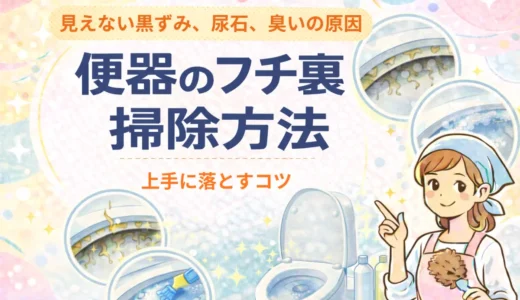 便器のフチ裏の掃除方法｜見えない黒ずみ・尿石・臭いの原因をやさしく落とすコツ