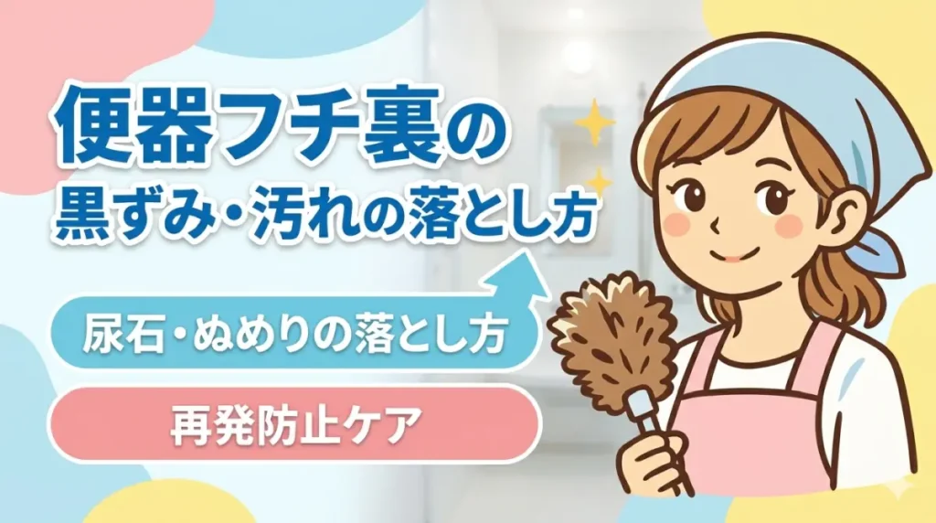 便器フチ裏の黒ずみ・汚れの落とし方