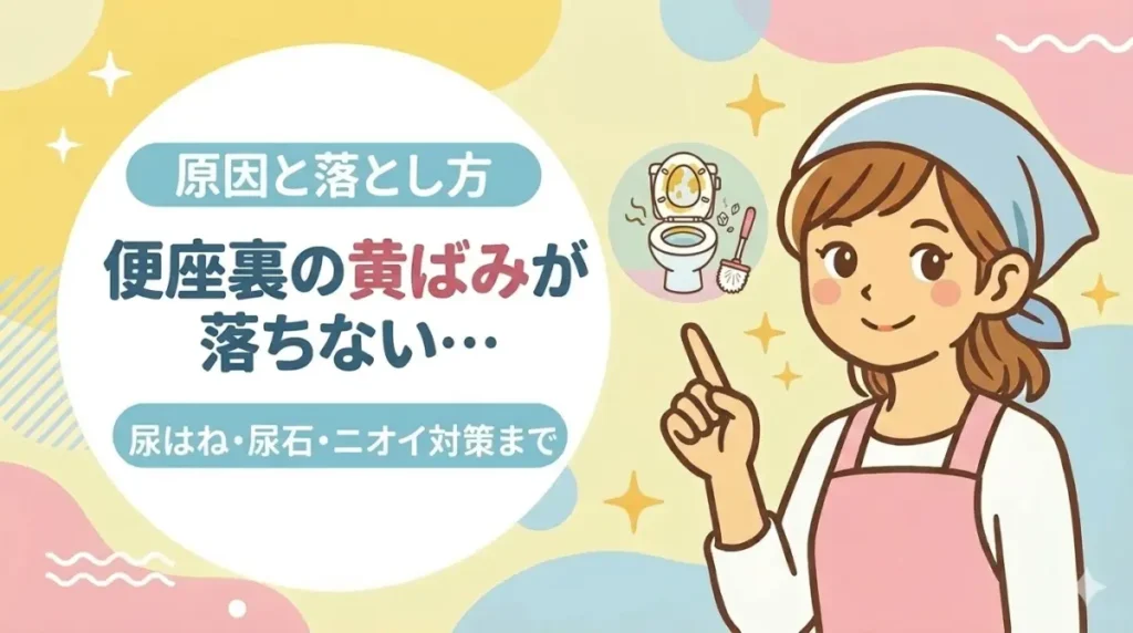 便座裏の黄ばみの落とし方と原因