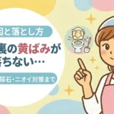 便座裏の黄ばみの落とし方と原因