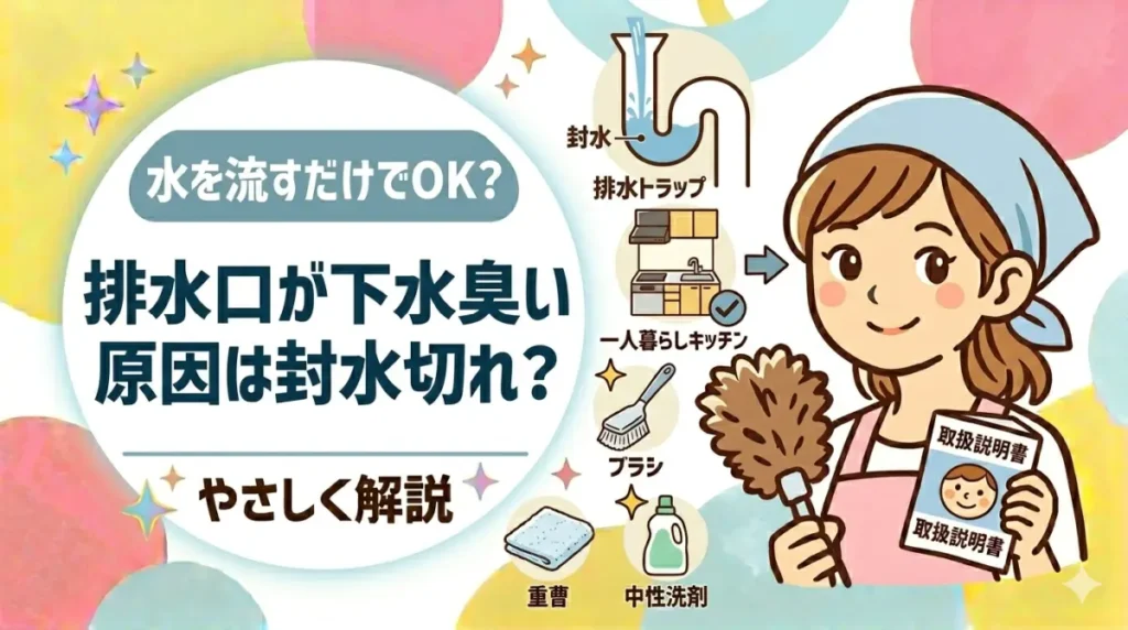 排水口が下水臭い原因は封水切れ？