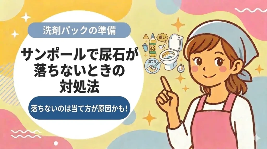 サンポールで尿石が落ちないときの対処法