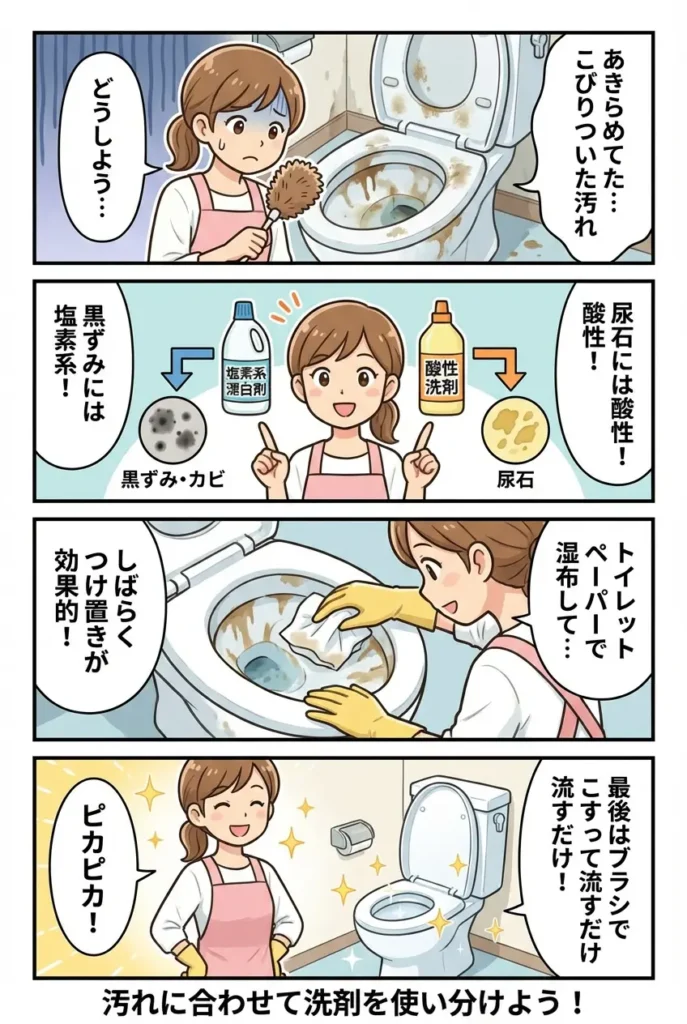 トイレのこびりついた汚れの落とし方