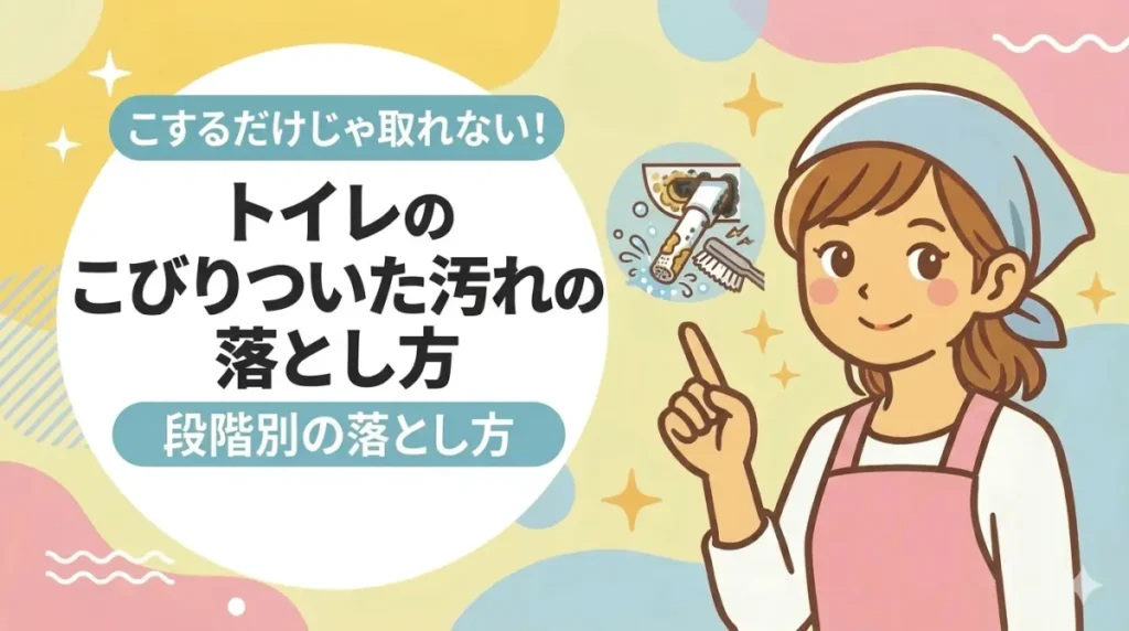 トイレのこびりついた汚れの落とし方｜取れない原因と段階別の対処法