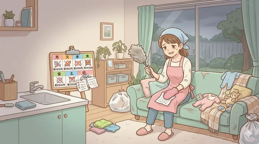 掃除のプロでも、産後の体には勝てない