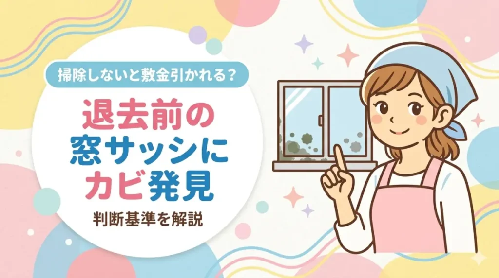 退去前の窓サッシにカビ発見…掃除しないと敷金引かれる？判断基準を解説