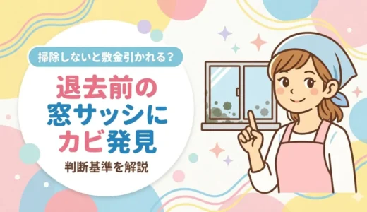 退去前の窓サッシにカビ発見…掃除しないと敷金引かれる？判断基準を解説