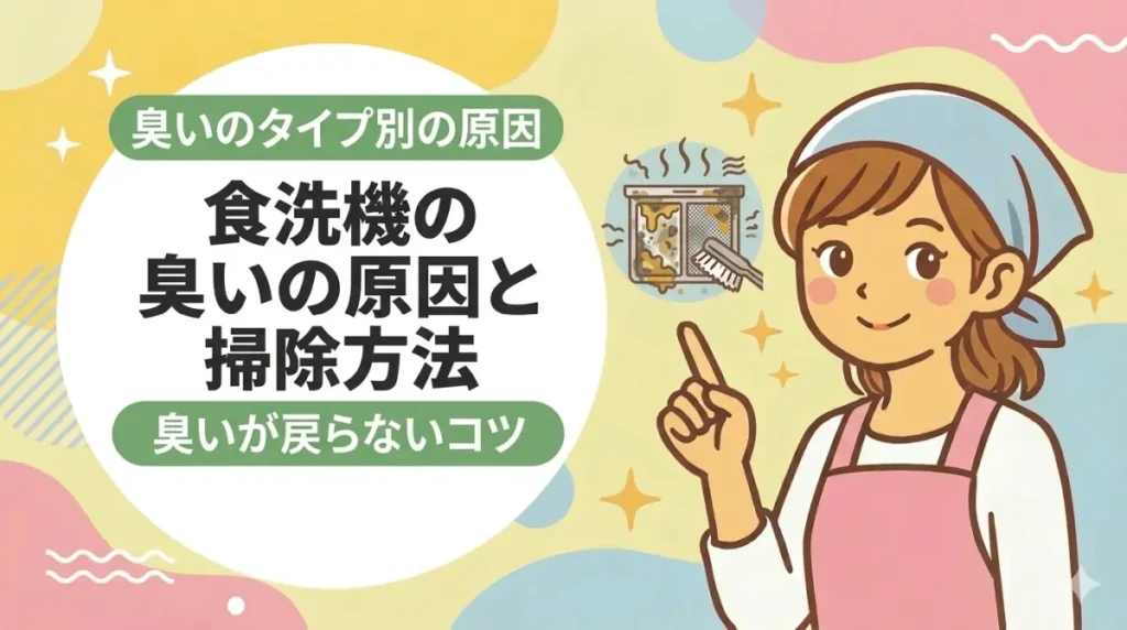食洗機の臭いの原因と掃除方法