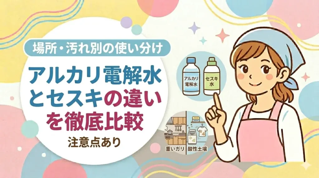 アルカリ電解水とセスキの違いを徹底比較