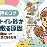 猫のトイレ砂が飛び散る原因