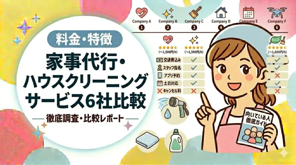 家事代行とハウスクリーニングの比較